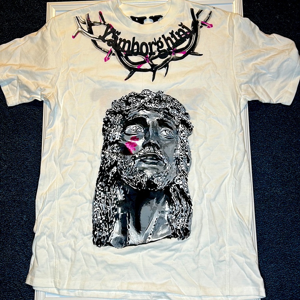 Vlone x Yams Day Jesus Piece T-Shirt 'White'
